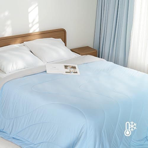 dennylife Cooling Comforter King Size, Double-Sided Cool Touch Cooling Blanket for Hot Sleepers, Q-Max 0.4 Summer Breathable Cooling Quilt, Oeko-TEX Certified, CS-KN1-BL 9