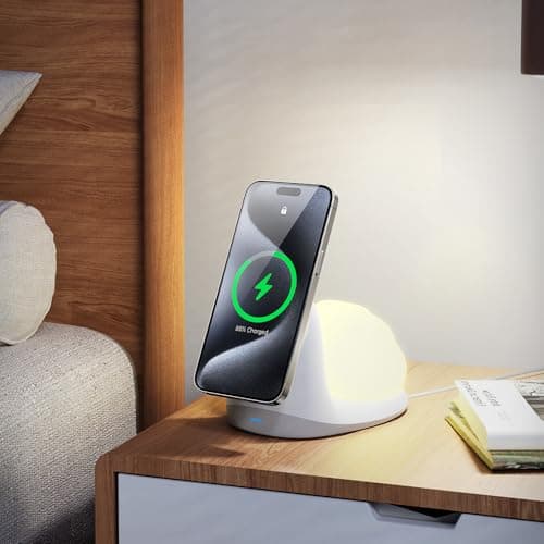 Wireless Charger, 2 in 1 Magnetic, Rechargeable Cute Snail Night Light for, Fast Wireless Charging Base for iPhone16/15/14/13/12 Series, 3 Level Dimmable, Suitable for Office and Room. 6