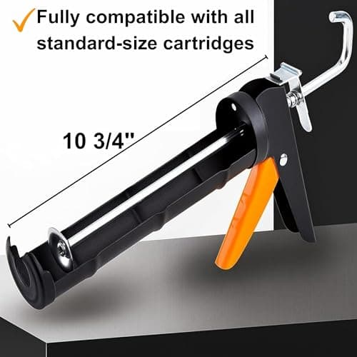 ADAK - Professional Caulking Gun, 10:1 Thrust Ratio, Caulking Gun No Drip, Hand Tool for Silicone & Sealant Application, Smooth Pressure Caulk Gun, Caulking Gun Tool 6