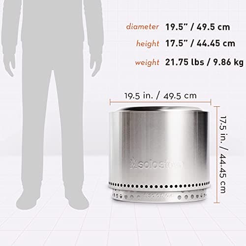 Solo Stove Bonfire with Stand | 19.5" Smokeless Fire Pit, Removable Ash Pan | Portable Stainless Steel Wood Burning Outdoor Fireplace, Ideal for 4–6 People, 21.75 lbs 7