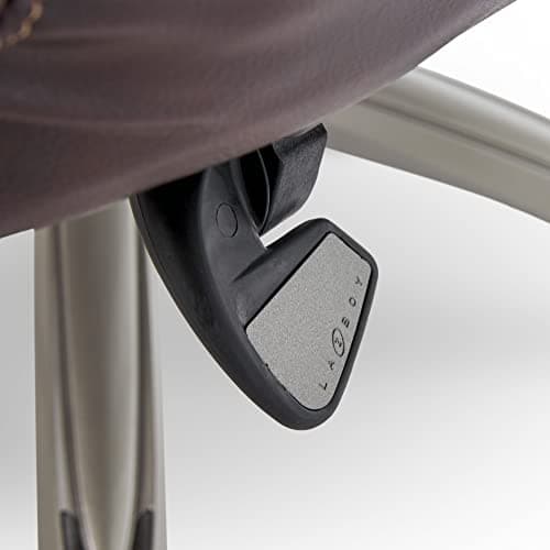 La-Z-Boy Cantania Executive Office Chair with AIR Lumbar Technology and Memory Foam Cushions, Ergonomic Office Chair with Brown Bonded Leather 8