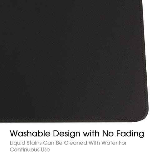 HIHUHEN Gaming Mouse Mat/Mouse Pad 23.6x11.8x0.12Inch | XXL Mouse pad | Table mat/Large Size | Improved Precision and Speed | Rubber Base for Stable Grip on Smooth Surfaces Non-Slip (60x30Black004) 7