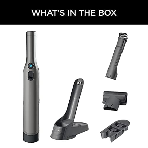 Shark WV201 WANDVAC Handheld Vacuum, Lightweight at 1.4 Pounds with Powerful Suction, Charging Dock, Single Touch Empty and Detachable Dust Cup,Graphite, Slate 13