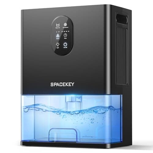 Dehumidifier, 106 OZ Water Tank (1000 sq.ft) Dehumidifiers for Home, Quiet Dehumidifier for Bathroom Bedroom Basement RV with Timer Setting, Auto Shut Off, 7 Colors LED Light, Sleep Modes, Black