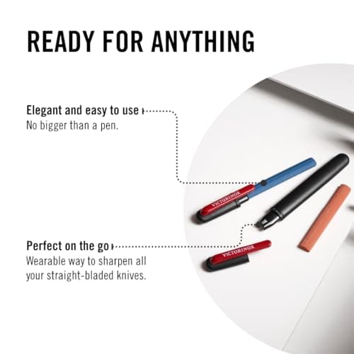 Victorinox Pocket Knife Sharpener Perfect Portable Solution for Sharpening All Your Straight Blades, Black 5