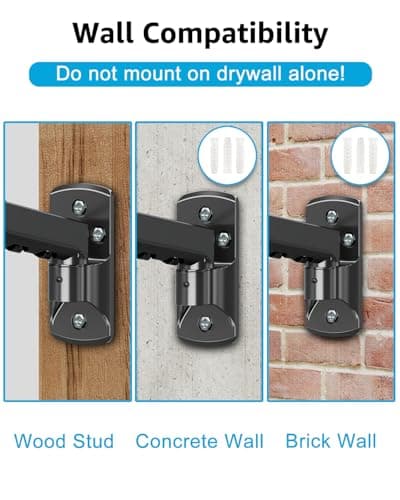 MOUNTUP Single Monitor Wall Mount for Max 32 Inch Computer Screen, Fully Adjustable Monitor Arm, Wall Mount Monitors Holder Support 4.4-19.8lbs Display, VESA Bracket Fit 75x75mm, 100x100mm 6