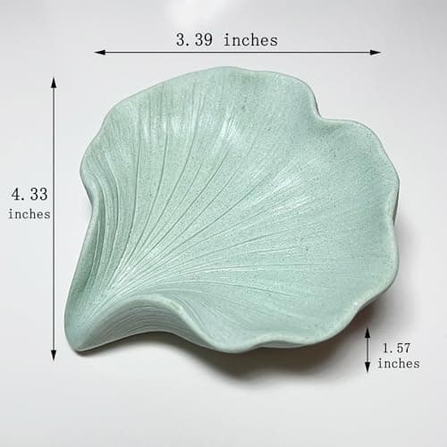 HINUGO Soap Dish Soap Holder Self-Draining Soap Dish, Resin Bar Soap Holder, Ginkgo Leaf Shape Soap Tray Soap Saver for Bathroom,Kitchen,Sink,Bathtub, Easy Cleaning and Keep Dry 7