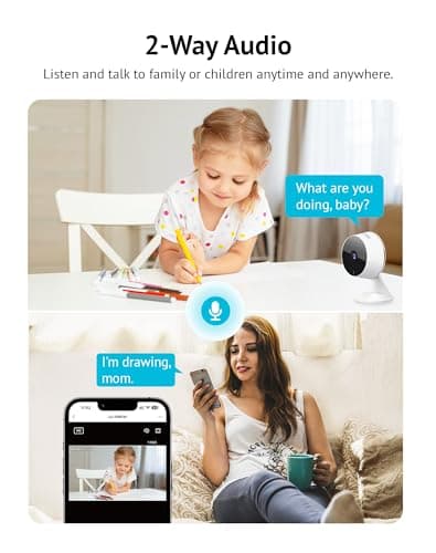 LaView 4MP 2K Cameras for Home Security Indoor, 5G& 2.4GHz Home Security Camera for Baby/Elder/Pet/Nanny,US Cloud Service,Compatible with Alexa iOS & Android 7