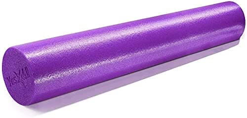 Yes4All Medium Firm Round PE Foam Roller 12, 18, 24, 36 Inches for Pilates, Yoga, Stretching, Balance & Core Exercises