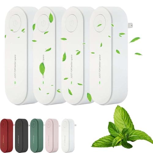 Air Purifier Plug In with Replacement Filter Suitable for Bedrooms, Toilets, Closets, Pet Room (White*4)