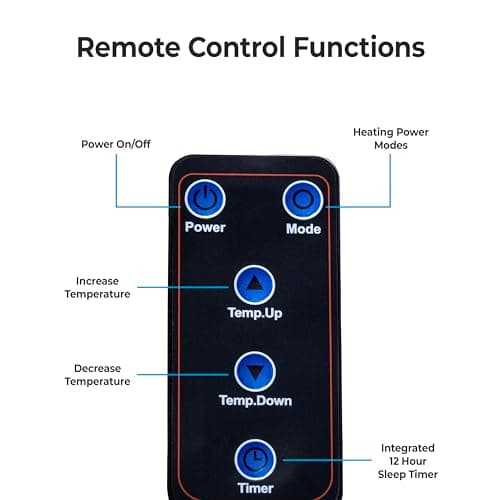 Comfort Zone Wood Cabinet Space Heater with Remote, 16 inch, Adjustable Thermostat, Digital Display, Overheat Protection, Electric, Infrared Quartz, Ideal for Home, Bedroom, & Office, 1,500W, CZ2032C 3