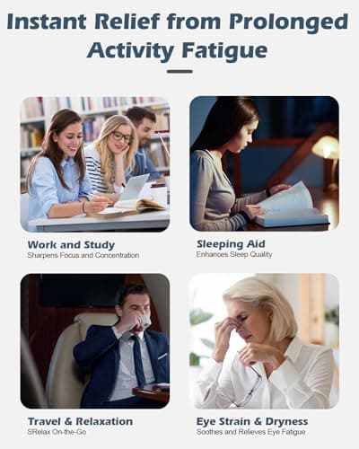 Silk Cordless Heated Eye Mask, Washable Dry Eye Mask Warm Eye Compress Mask with Flaxseed, USB Electric Eye Heating Pad for Stye Sinus Blepharitis MGD Eye Fatigue Gifts for Men Women (Grey) (YZG23440) 7