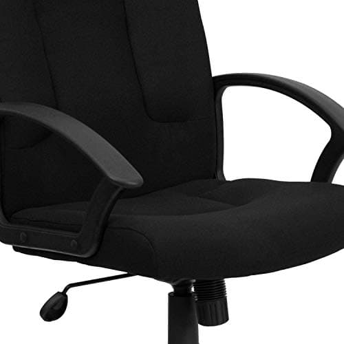 Flash Furniture Garver Mid-Back Black Fabric Executive Swivel Office Chair with Nylon Arms 10