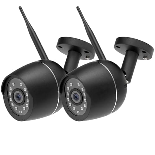 RICHCHO Outdoor Cameras for Home Security (2 Pack) 1080p Outdoor Security Camera Wireless with Night Vision, Motion Detection, 2-Way Talk, IP67 Weatherproof, 24/7 Live Video, Compatible with Alexa