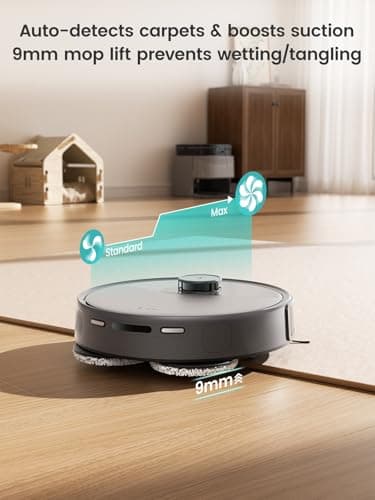 Lefant LiDAR Robot Vacuum and Mop, 20000Pa Suction, 90-Day Self-Emptying, Obstacle Avoidance, Auto Mop Washing&Drying, All-in-One for Pet Hair Carpet, 5G WiFi Alexa/APP/iWatch Control, M3 Max 8