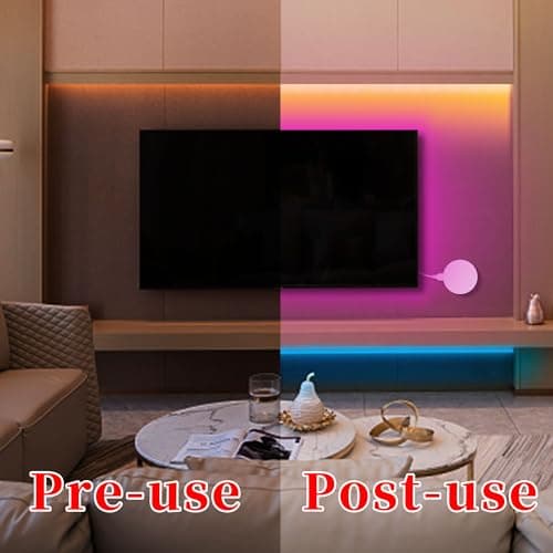 QZYL LED Lights for Bedroom, 25FT RGB LED Strip Lights with 44 Keys IR Remote, Smart LED Light Strip with Adhesive Backing Adjustable Brightness App Control for Bedroom Party Decoration 8