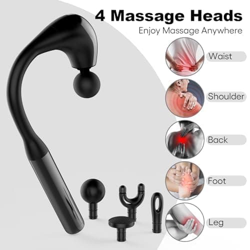Fronnor Massage Gun Deep Tissue with Extended Handle Revolutionary U-Shaped Back Massager Body Massager for Neck,Shoulder,Leg 5