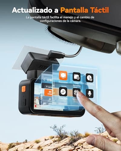 WOLFBOX X5 3 Channel 4K Dash Cam, STARVIS 2 IMX678,4K+2.5K+1080P Front and Rear Inside Triple Car Camera, Included 128GB Card, Voice Control, 5.8GHz WiFi GPS, Touch Screen, Support 512GB Max 8