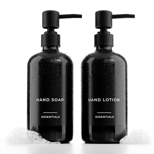 Stylish Soap Dispenser Set of 2 for Kitchen Or Bathroom - Quality 21oz Dish and Hand Soap Dispensers are Extra Durable and Perfectly Enhance Your Bathroom Or Kitchen