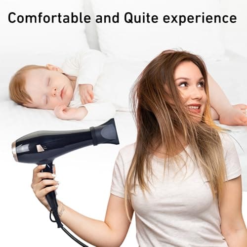 CONFU Hair Dryer, Professional Ionic Salon Blow Dryer with Diffuser for Women and Men, 5X Fast Drying, Powerful and Quiet Hair Blow Dryer for Fast & Easy Styling (1875 Watts) 6