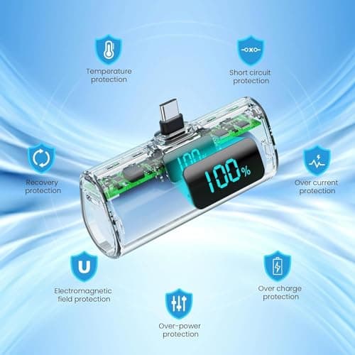 Mini Portable Charger for iPhone 17/16,Upgraded 5500mAh PD USB C Power Bank,Travel Essentials Pocket Phone Charger Battery Pack for iPhone 17/17 Pro Max/16/16 Pro/15 Series,Samsung Galaxy Android etc 5