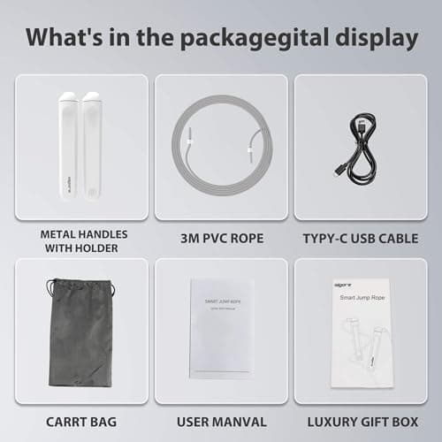 Jump Rope, Tangle free rapid speed jump ropes with counter for women,Skipping rope with app for fitness men, women's home exercise, workout, fitness gifts for adults, Kids 5