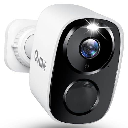 QNINE Security Camera Wireless Outdoor, 2K Battery Powered 5GHz WiFi Camera with 2-Way Audio, PIR Motion Detection, IP66 Waterproof, Color Night Vision, TF/Cloud Storage(up to 256G), Work with Alexa