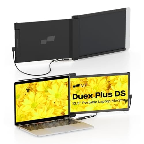Duex Plus DS Portable Monitor - 2026 Mobile Pixels 13.3" FHD 1080P Laptop Monitor, USB Type-C/HDMI Plug and Play Laptop Monitor Extender for 13"-14.5" Laptops, Windows/macOS/Android/Switch Compatible