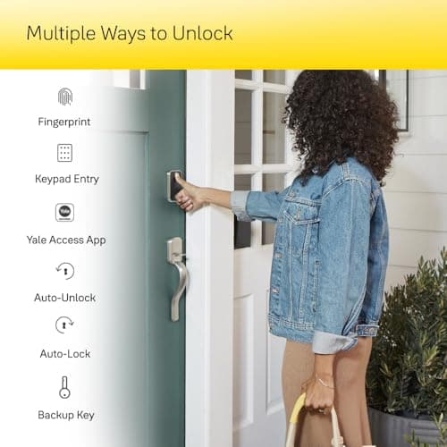 Yale Assure Lock 2 Touch Deadbolt, Satin Nickel Keyed Smart Entry Door Lock with Wi-Fi Connected Touchscreen Keypad and Fingerprint Scanner for Vacation Rental Hosts, YRD420-F-CB1-619 6