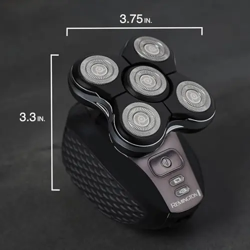 Remington XR7000 Balder Pro Rotary Shaver Rechargeable Waterproof Electric Razor for Men Cordless Lithium Power 5 Dual Track Flexing Heads and Pop-Up Trimmer Black 14