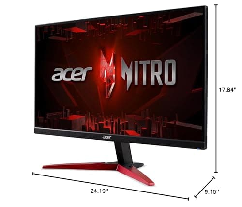 acer Nitro 27" Full HD 1920 x 1080 PC Gaming IPS Monitor | AMD FreeSync Premium | 180Hz Refresh | Up to 0.5ms | HDR10 Support | 99% sRGB | 1 x Display Port 1.2 & 2 x HDMI 2.0 | KG271 M3biip,Black 13
