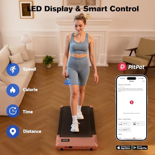 SupeRun Walking Pad with Incline, Under Desk Treadmill, 3 in 1 Portable Treadmills for Home with Remote Control LED Display, 2.5 HP Quiet Mini Treadmill for Office Home Use, 300 Lbs Capacity 5