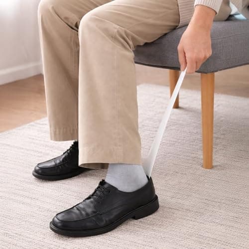DMI Extra Long Handled Steel No Bend Shoe Horn, 24 Inches, White 5