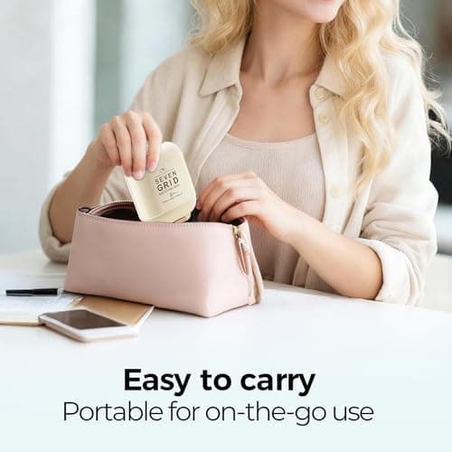 ZHIYES 7 Compartments Travel Pill Organizer, Foldable Portable Airtight Daily Pill Box, Compact Pill Case for Purse & Pocket, BPA-Free Medicine Organizer for Vitamins Fish Oil Supplements (White) 6