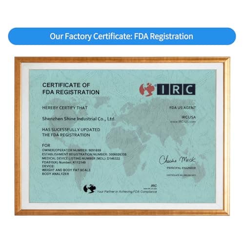 Vitafit Smart Bathroom Scale for Body Weight, Weight Scale Professional Factory Since 2001, App Sync 13 Body Composition Analyzer BMI, Body Fat and Muscle, 400lb, LED, Black 7