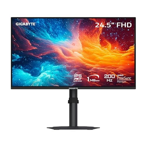 GIGABYTE - G25F2-24.5" SuperSpeed IPS Gaming Monitor - FHD 1920x1080-200Hz - 1ms GTG - AMD FreeSync Premium - HDMI, DP - Height and Tilt Adjustable - Black