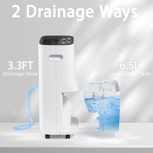 Pipleo Dehumidifier for Home and Basement, 70 Pint for 4500 Sq. Ft, Dehumidifier with Drain Hose for Bedroom, Bathroom, 24H Timer, Large Room (70 Pints 4500 Sq. Ft.) 5