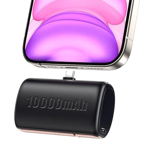 pengguo 10000 mAh Mini Portable Charger Power Bank Upgraded Large Capacity USB C Fast Charging LCD Display Compatible with iPhone 16/15 Series/Android Samsung Moto LG etc