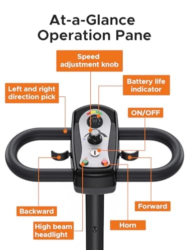 ENGWE Folding 4 Wheel Mobility Scooter,15 Mile Long Range, 250W Electric Powered Mobile Wheelchair for Seniors Adult with Detachable Basket, Front Light (Blue, XL Cushion) 6