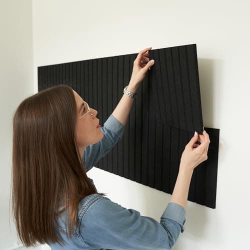 Large Felt Bulletin Board - Stylish Perfectly Sized 35" x 47" Cork Board Alternative for Office & Wall Decor – 12 Customizable Adhesive Tiles w/Golden Pins are Perfect to Display Your Photos 8