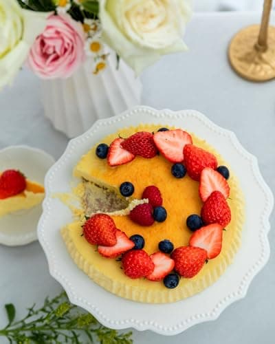 Omifun 10 Inch Cake Stand, Relief Round Dessert Cake Stand, Ceramic Cupcake Stand for Birthday, Wedding, Baby Shower, Tea Party and Other Celebrations(White) 5