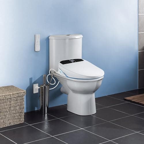 Combier CMA210S-B Bidet Toilet Seat With Turbo Wash, Wireless Remote and Side Panel, The heated Toilet Seat Have Adjustable Heated Seat, Warm Water, Air Dryer & Multiple Spray Modes(Elongated) 7