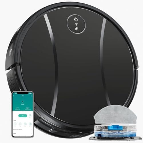 Tipdiy Robot Vacuum and Mop Combo,4200Pa Powerful Robotic Vacuum Cleaner with Self-Charging, Home Automatic Robot Aspiradora for Hard Floor, Low Carpet, Pet Hair, App&Voice&Remote Smart Control