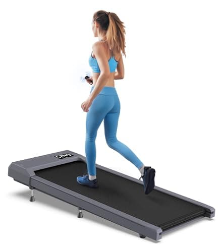 WELLFIT 10% Incline Foldable Treadmills for Home, Under Desk Walking Pad 265lbs Capacity, Heavyduty Treadmills for Small Space, Fully Assembled, Easy to Store, Adjustable Incline(Manual)