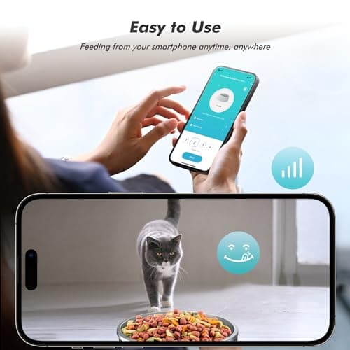 Automatic Cat Feeder - 5G WiFi Auto Cat Food Dispenser with Stainless Steel Food Storage, 1-6 Meals Per Day, 1-16 Portion, Voice Recording, Auto Pet Feeder with App for Cats&Small Dogs 8