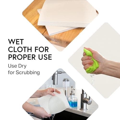 Swedish Wholesale Dishcloths Reusable 8" x 7" Sponge Cloths, Bulk 10 Pack of High Absorbent Cellulose Dish & Kitchen Cleaning Hand Towels, Wring to Dry & Machine Wash, Odor Resistant, Assorted Colors 4
