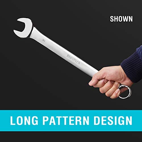 DURATECH Long Pattern Combination Wrench Set, Metric, 5-Piece, 23-30mm, 12 Point, CR-V Steel, with Pouch 6