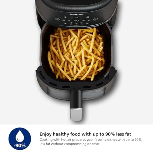 Philips Air Fryer 2000 Series - 13-in-1 functions, 6.6 Quarts, Compact Design with Cooking Window, Black, (NA231/00) 7