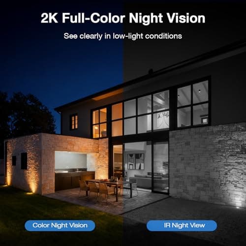 TKENPRO Solar Camera Outdoor Wireless, 2K Color Night Vision, Always-on-Video Security Camera Wireless Outdoor, Smart 24/7 Recording, Auto-Tracking, 2.4GHz Wi-Fi, IP65 6