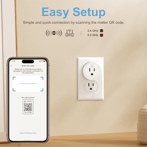 EIGHTREE Matter Smart Plug 𝗛𝗼𝗺𝗲𝗸𝗶𝘁 𝗦𝘂𝗽𝗽𝗼𝗿𝘁𝗲𝗱 𝗛𝘂𝗯 𝗥𝗲𝗾𝘂𝗶𝗿𝗲𝗱, Smart Plugs That Compatible with Alexa & Google Home, WiFi Plug w/Remote Control, Timer & Schedule 2.4GHz Wi-Fi 5